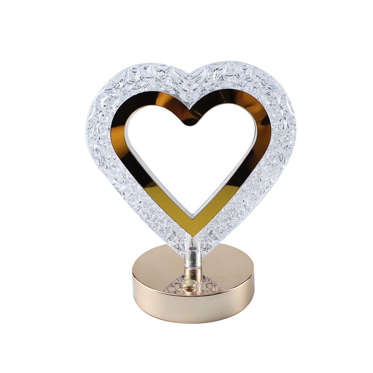 Crystal LED Heart-Shaped Table Lamp