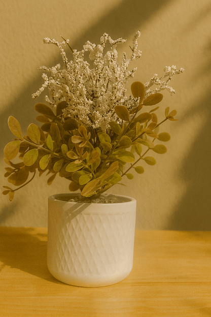 Artificial Potted Plant with Leaves