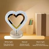 Crystal LED Heart-Shaped Table Lamp